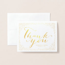 Liebe & Danke Script Confetti Wedding Vielen Dank Folienkarte