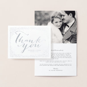 Liebe & Danke Script Confetti Wedding Vielen Dank Folienkarte