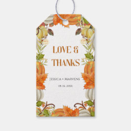 Liebe & Dankeschön Herbstkürbis Geschenkanhänger