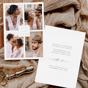 Liebe & Dankeschön Rose Gold Folie Foto Dankeskart Folieneinladung