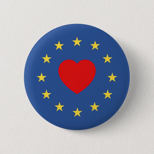 Liebe das Eu-Abzeichen Button (Vorderseite)
