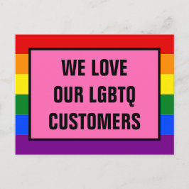 Liebe: Das Flag für Gay-Kunden in LGBTQ Rainbow Pr Postkarte