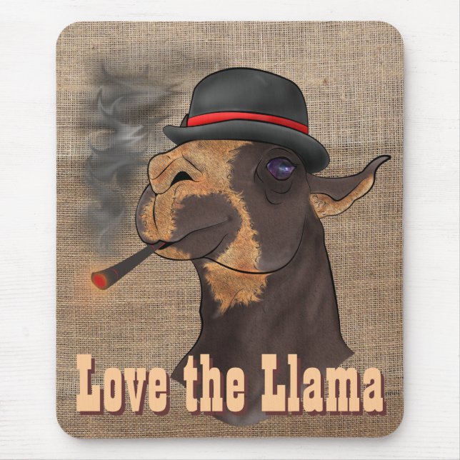 Liebe das Lama - Mousepad (Vorne)