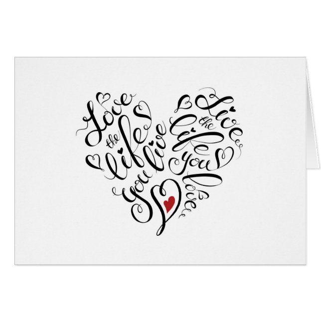 Liebe das Leben leben Sie (Vorderseite (Horizontal))