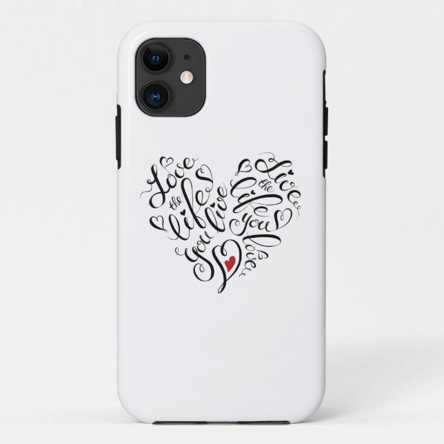 Liebe das Leben leben Sie Case-Mate iPhone Hülle (Rückseite)