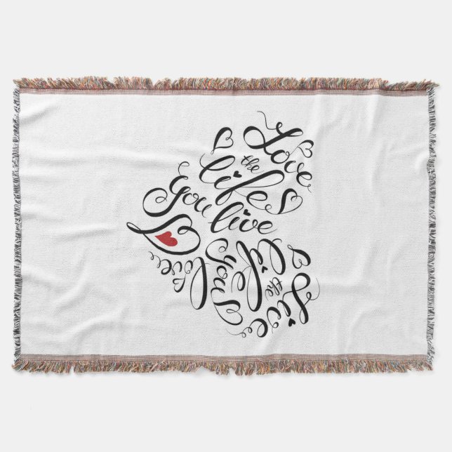 Liebe das Leben leben Sie Decke (Vorderseite)