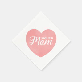 Liebe, dass du im rosa Herz bist, Tagesdesign der  Serviette