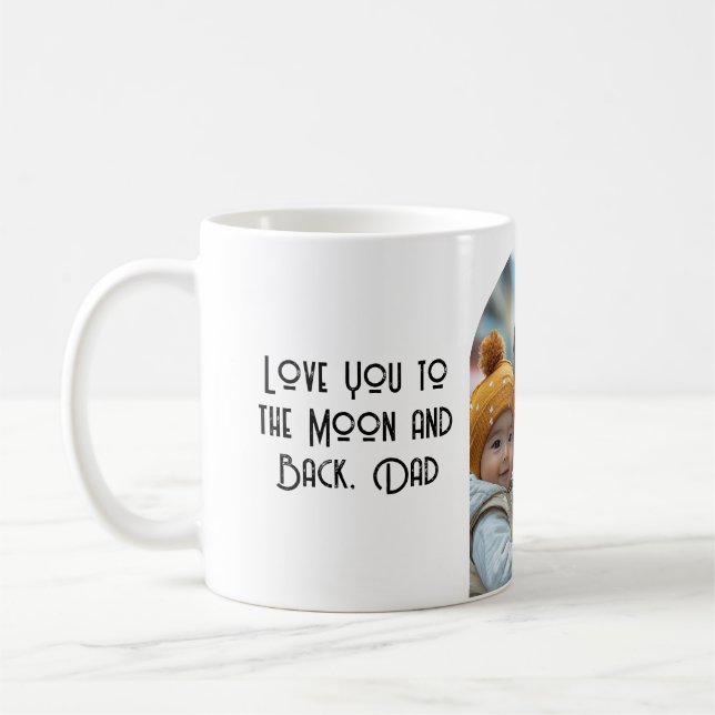 Liebe, dass du zum Mond vägst, ich benutzerdefinie Kaffeetasse (Links)
