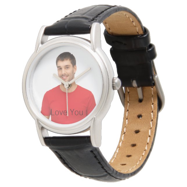 Liebe, dass ihr Mann Foto Armbanduhr (Schrägansicht)