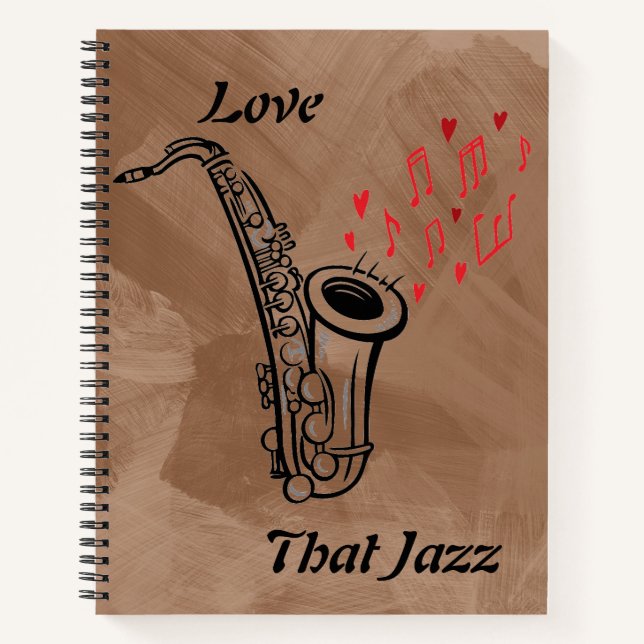 Liebe, dass Jazz-Notebook/Journal Notizbuch (Vorderseite)