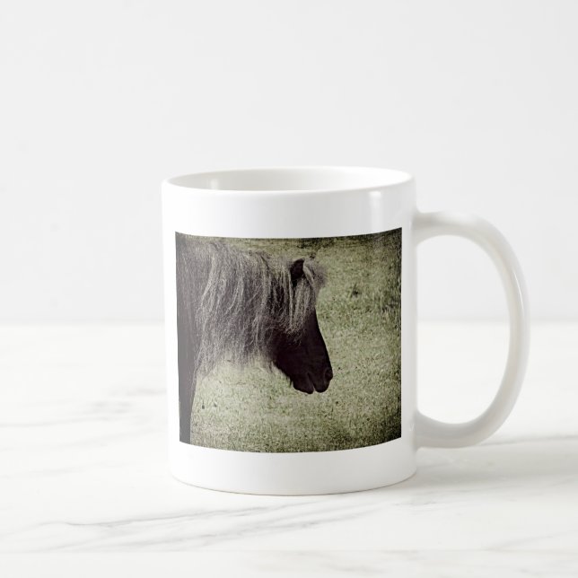 Liebe, dass Long Mane, Mini Mare, Grunge Kaffeetasse (Rechts)
