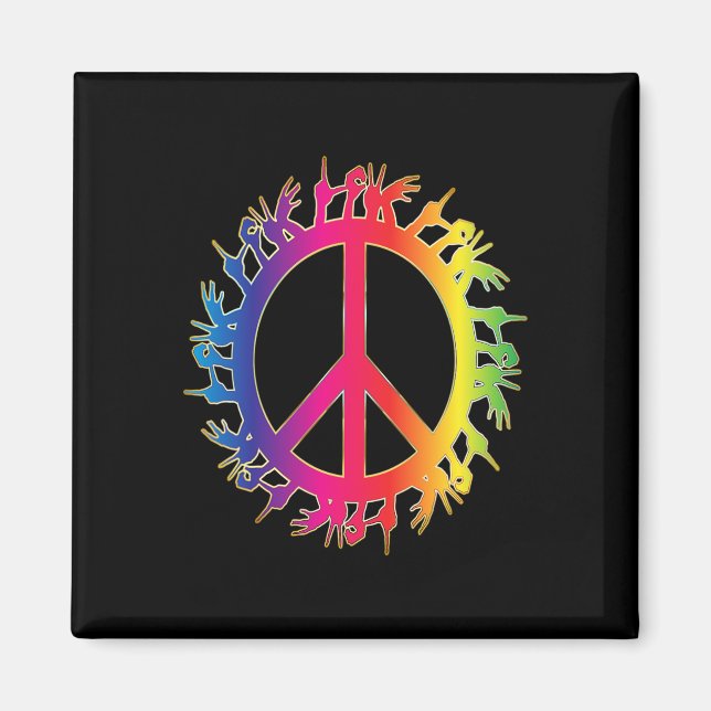 Liebe Deaf Peace Sign Language Handredner Magnet (Vorne)