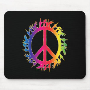 Liebe Deaf Peace Sign Language Handredner Mousepad