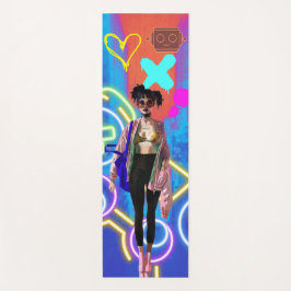 Liebe Death Roboter der Zeugenneon City Yoga Mat Yogamatte