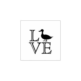 Liebe Decorative Script Duck Egg Briefmarke Gummistempel