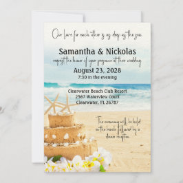 Liebe Deep as the Sea Beach Wedding Einladung
