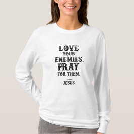 Liebe Deine Feinde Jesus Retro Vintag Christlich T-Shirt