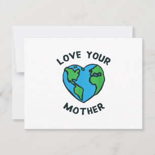 Liebe deine Mutter Erde Herz RSVP Karte