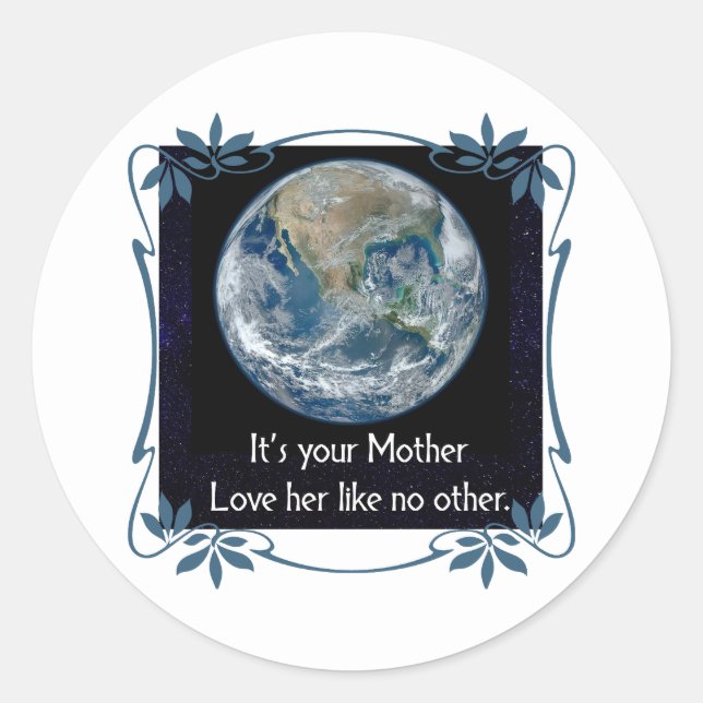 Liebe Deine Mutter Runder Aufkleber (Vorderseite)