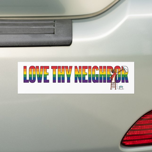 Liebe Deinen Nächsten Autoaufkleber (Auf Auto)