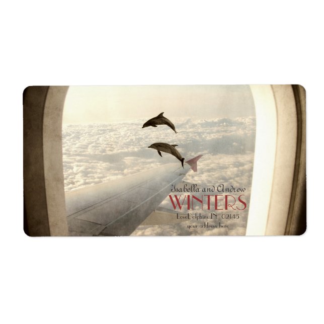 Liebe Delphine-Adressetikett (Vorne)