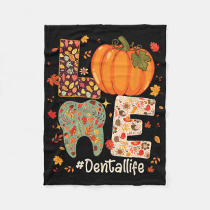 Liebe Dental Life Pumpkin Tooth Zahnarzt fallen Da Fleecedecke