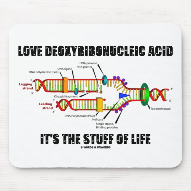 Liebe Deoxyribonukleinsäure Es ist das Leben Mousepad (Vorne)