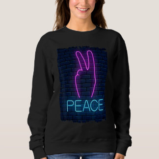 Liebe der 90er Jahre signalisiert Frieden Sweatshirt