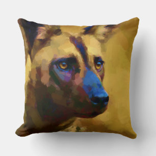 Liebe der Afrikanischen Wildhundin-Kunst Kissen