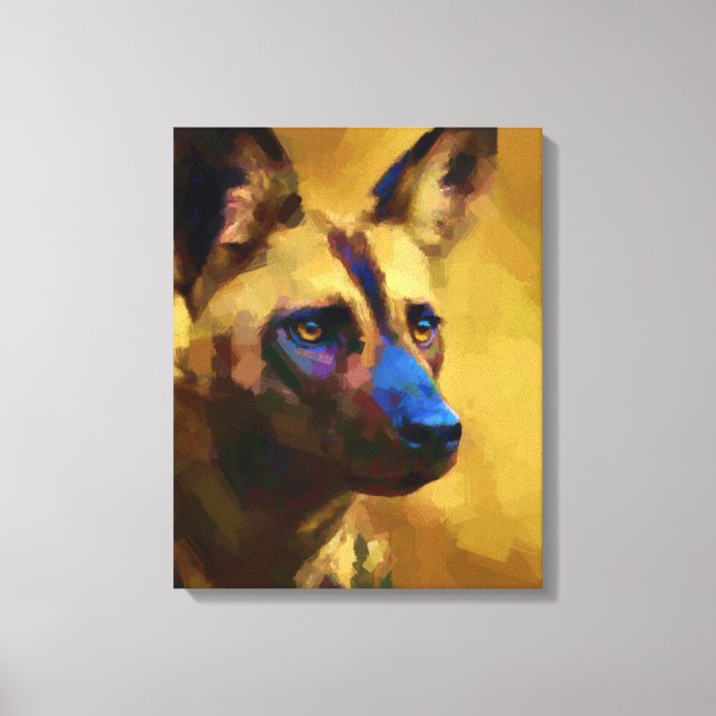 Liebe der Afrikanischen Wildhundin-Kunst Leinwanddruck (Vorderseite)