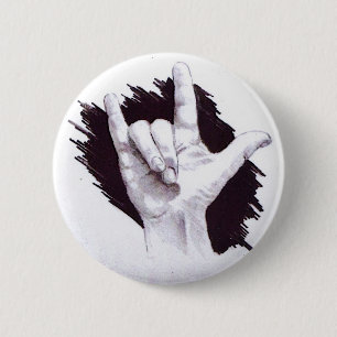 LIEBE DER AMERIKANISCHES ZEICHEN-SPRACHENi SIE Button