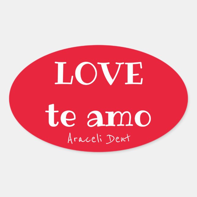 LIEBE der Amo Stickers (Vorderseite)