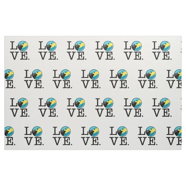 Liebe der Bahamas-Insel-Stolz Stoff (Fat Quarter (45,7 x 55,9 cm))