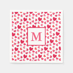 Liebe der Berry-, Rot- und Rosa-Herzen      Serviette