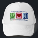 Liebe der Berufe Truckerkappe<br><div class="desc">Niedlicher personalisierter Berufstherapeut. Liebe und Arbeitstherapie mit Ihrem OT-Firmennamen für großes Marketing. Schöne pädiatrische Therapie hat.</div>