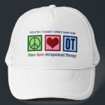 Liebe der Berufe Truckerkappe<br><div class="desc">Niedlicher personalisierter Berufstherapeut. Liebe und Arbeitstherapie mit Ihrem OT-Firmennamen für großes Marketing. Schöne pädiatrische Therapie hat.</div>