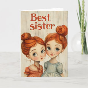 Liebe der besten Schwester Feiertagskarte