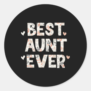 Liebe der besten Tante je Floral Runder Aufkleber