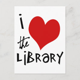 Liebe der Bibliothek Postkarte