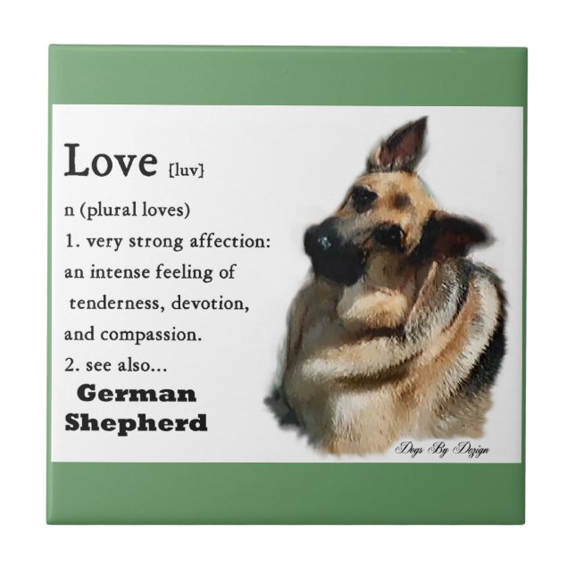 Liebe der deutschen Hirten Fliese (Vorderseite)