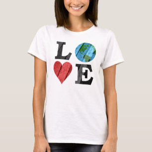 Liebe der Erde mit Herz und Erde T-Shirt