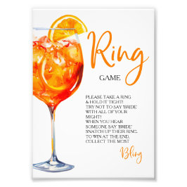 Liebe der ersten Spritz Citrus Ring Game Hunt Ring Fotodruck