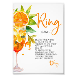 Liebe der ersten Spritz Citrus Ring Game Hunt Ring Fotodruck