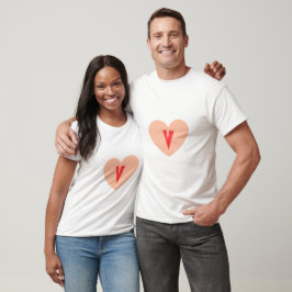 Liebe der Familie - Buchstabe V T-Shirt