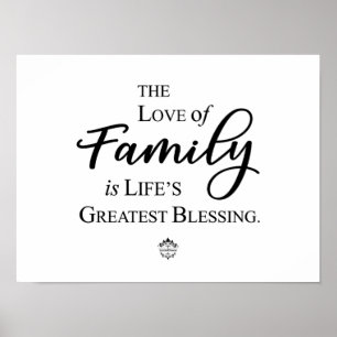 Liebe der Familie ist beststes der Segen-Plakat Poster