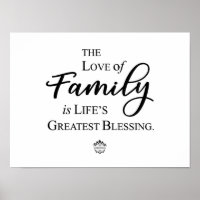 Liebe der Familie ist das Bestste Segen-Poster des
