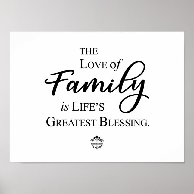 Liebe der Familie ist das Bestste Segen-Poster des Poster (Vorne)
