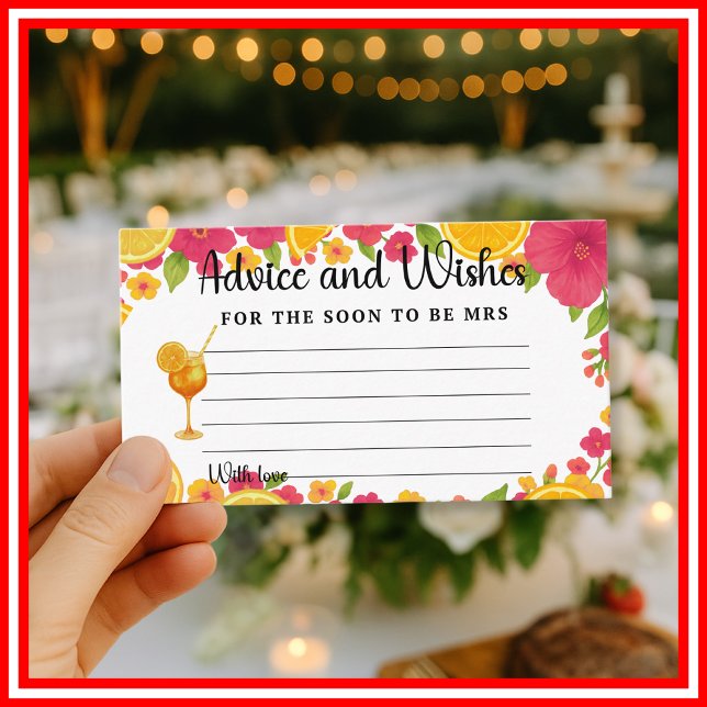 Liebe der First Spritz Advice Card | Brautparty Begleitkarte (Von Creator hochgeladen)