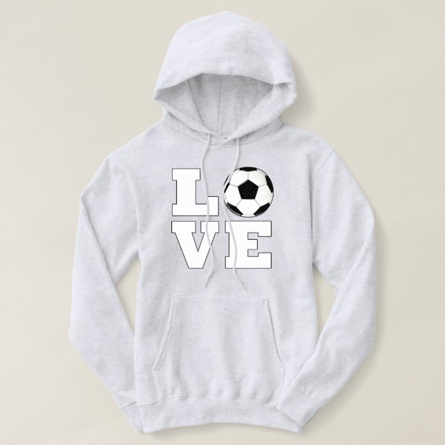 Liebe der Fußball-Frauen Niedlicher Fußball-Player Hoodie (Design vorne)