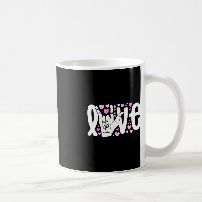 Liebe der Gebärdensprache ASL Sei freundlich Kaffeetasse (Rechts)